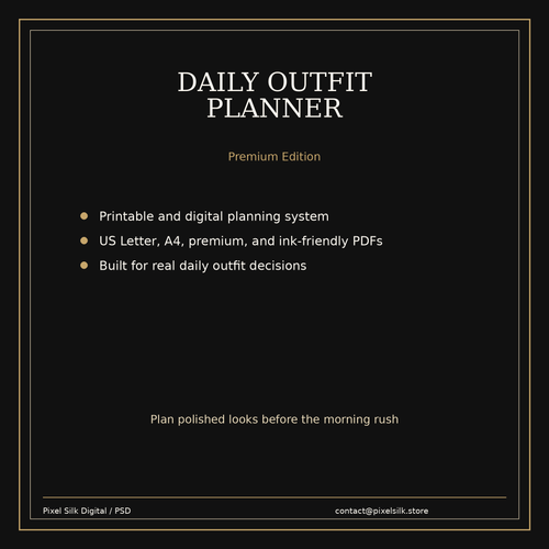 Pixel Silk Daily Outfit Planner Premium Edition main cover