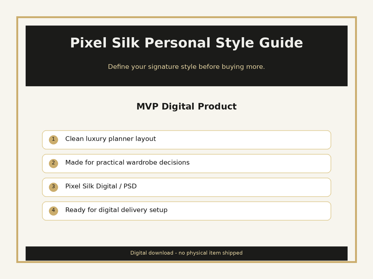 Pixel Silk Personal Style Guide main cover