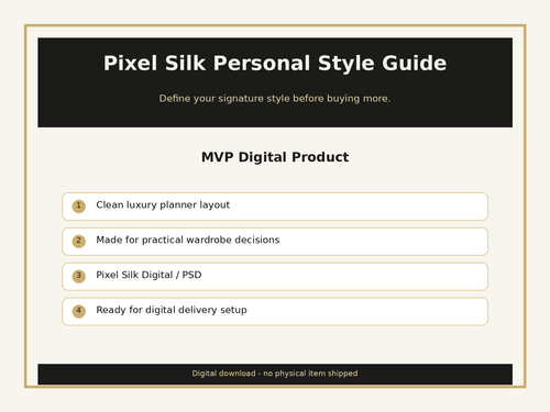 Pixel Silk Personal Style Guide main cover