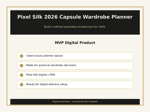 Pixel Silk Capsule Wardrobe Planner main cover