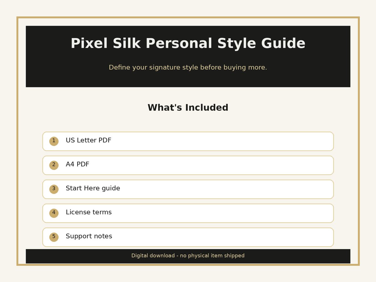What is included in the Personal Style Guide