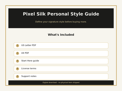 What is included in the Personal Style Guide
