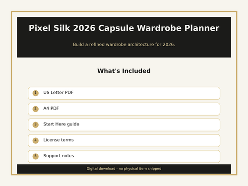 What is included in the Capsule Wardrobe Planner