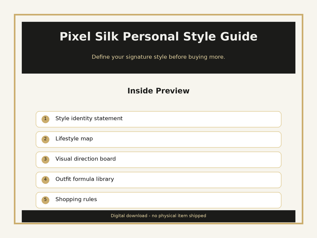 Inside preview of the Personal Style Guide pages
