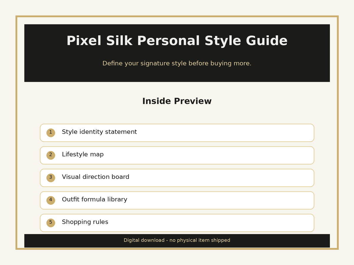Inside preview of the Personal Style Guide pages