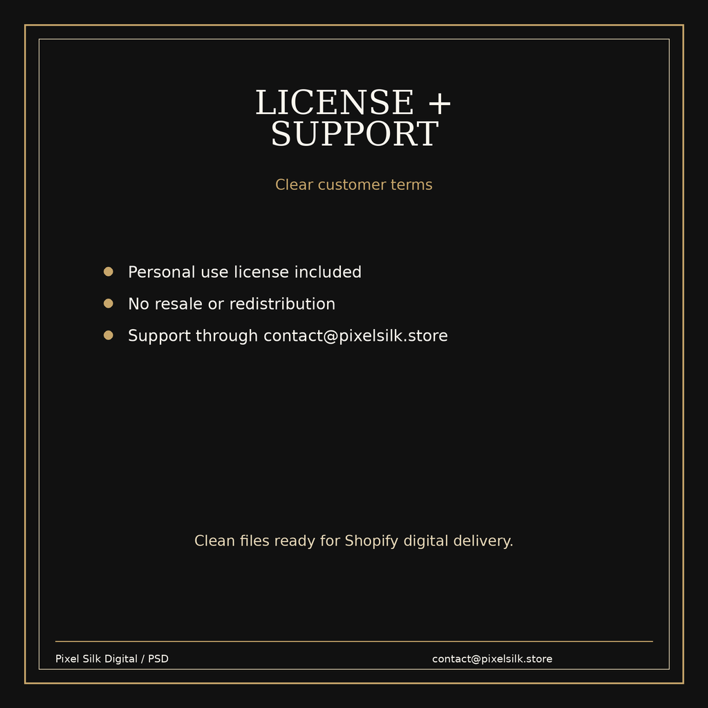 License and support information